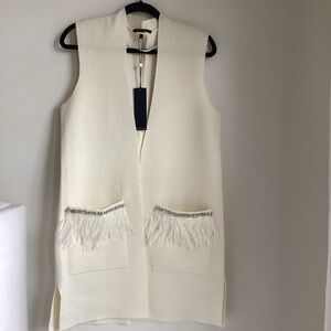 Kobi Halperin Becca Sweater Vest Womens Medium Ivory Style KP1R19 NWT